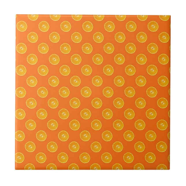 Carreau Oranges avec l'arrière - plan orange (Devant)