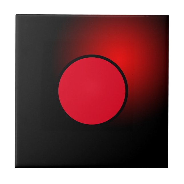 Carreau Orbe rouge brillante (Devant)
