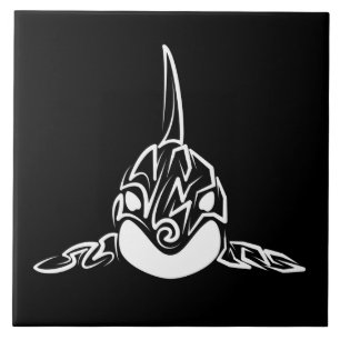 Carreau Orca tribale noire et blanche