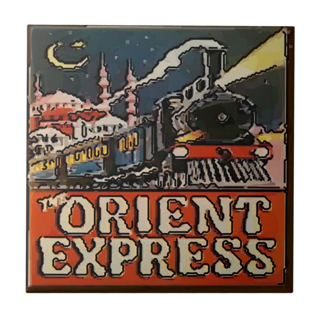 Carreau Orient Express Paris Poster Tile (Devant)