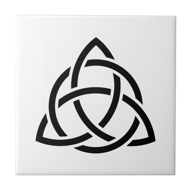 Carreau Original Celtic Triquetra Knot black icon (Devant)