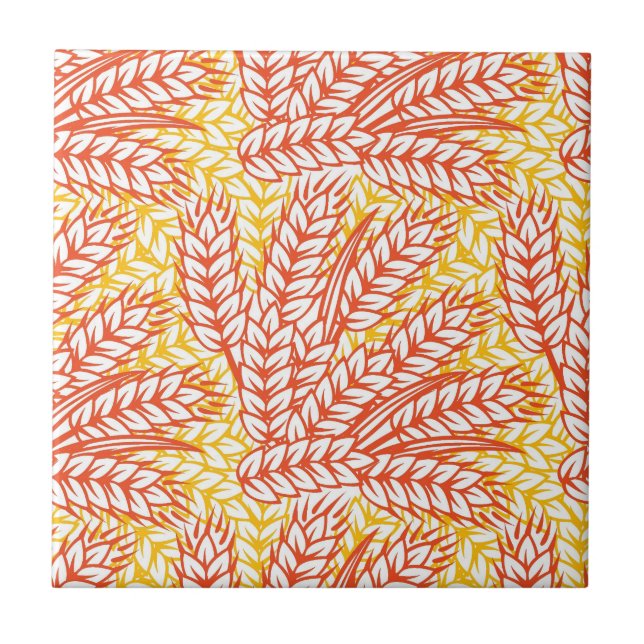 Carreau Ornement à oreilles de blé (Devant)