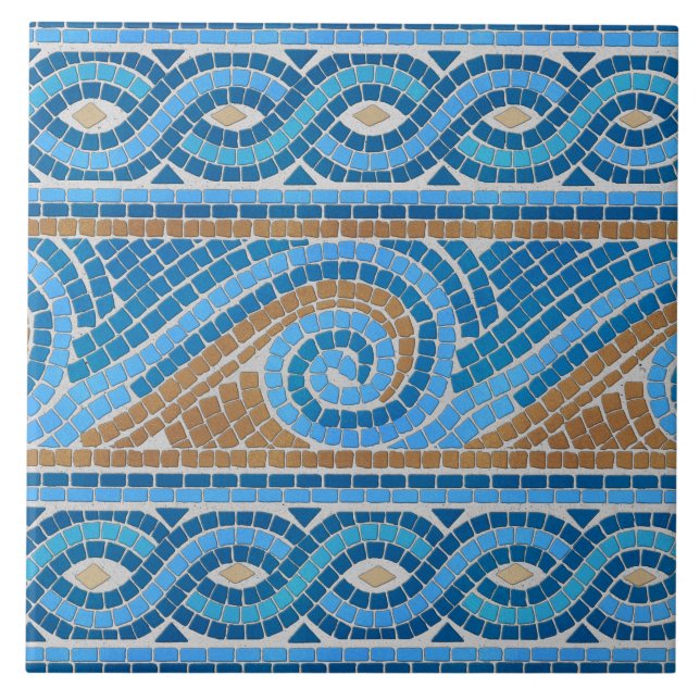 Carreau Ornement de mosaïque grecque (Devant)