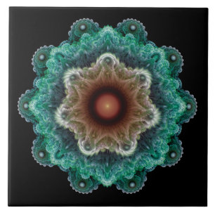 Carreau Ornement flamboyant fractal