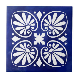 Carreau Ornement fleuri grec