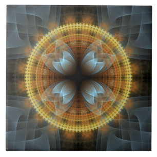 Carreau Ornement fractal rond de fée