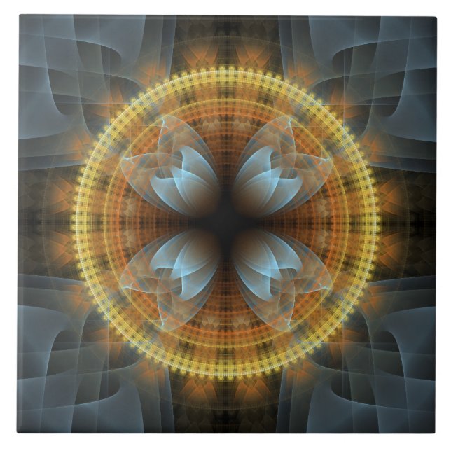 Carreau Ornement fractal rond de fée (Devant)