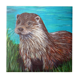 Carreau Otter par une peinture fluviale
