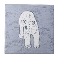 Ours polaire sur la peinture sur glace - Art origi