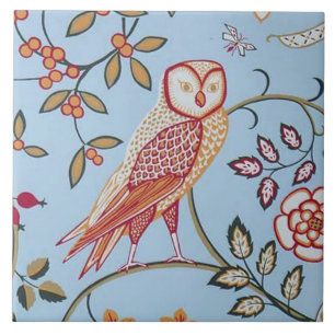 Carreau Owl et Rose, William Morris