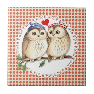 Carreau Owl Love
