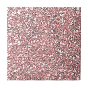 Carreau Paillettes Rose Scintillement