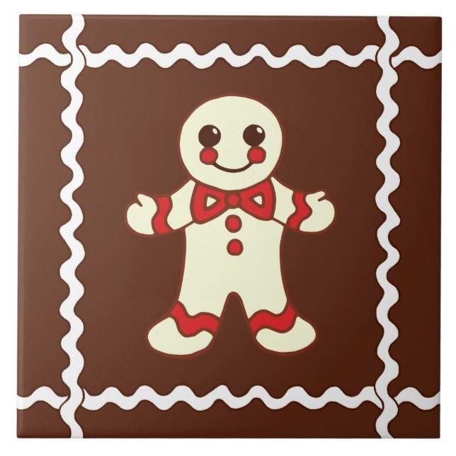 Carreau Pain d'épice Noël Cookie Cuisine Trivet Carrelage (Devant)