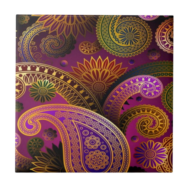 Carreau Paisley Purple (Devant)