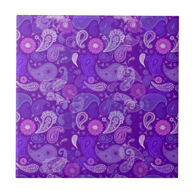 Carreau Paisley violet (Devant)