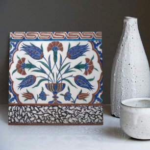 Carreau Palais de Topkapi Iznik Bleu rouge vert