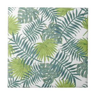 Carreau Palm Tree Fronds Peinture hawaïenne