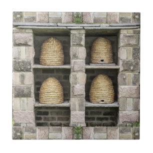 Carreau Panier Apiculture de la ruche d'abeille Vintage