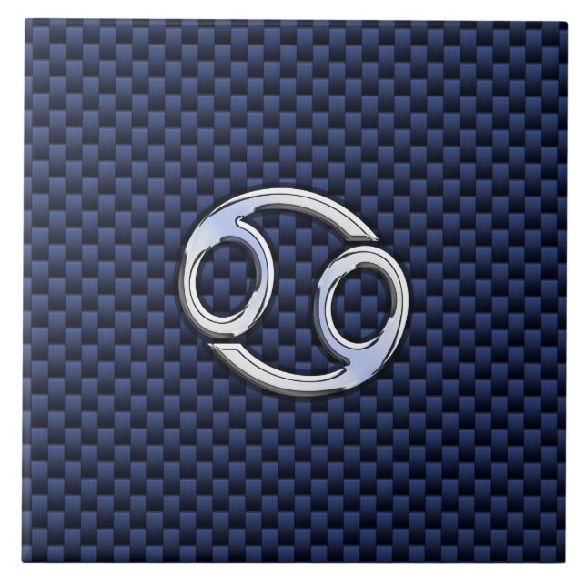 Carreau Panneau cancéreux Zodiac Navy Blue Carbon Fiber Pr (Devant)
