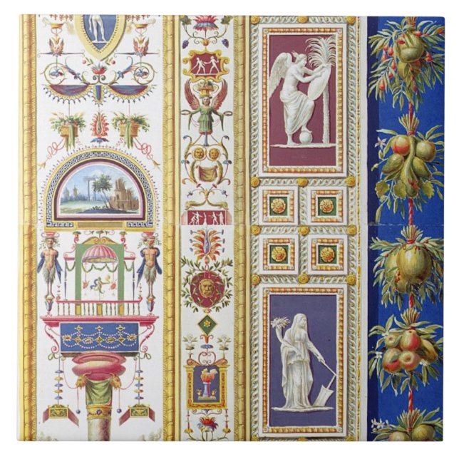Carreau Panneau du bungalow de Raphael à Vatican, de (Devant)