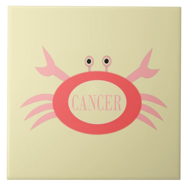 Carreau Panneau étoile Cancer Crabe Tile (Devant)