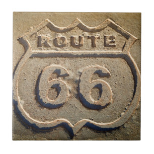 Carreau Panneau historique de la route 66, Arizona