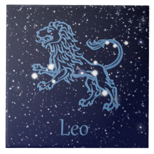 Carreau Panneau Léo Constellation et Zodiaque avec étoil