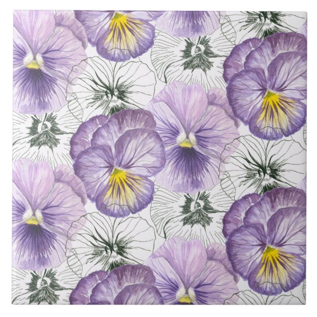 Carreau Pansy motif (Devant)