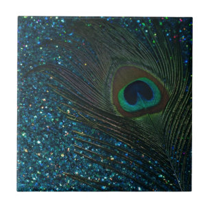 Carreau Paon scintillant d'Aqua