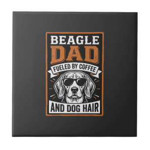 Carreau Papa Beagle alimenté par le café et les poils de c