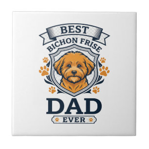 Carreau Papa Bichon Frise pour toujours Empreintes de patt