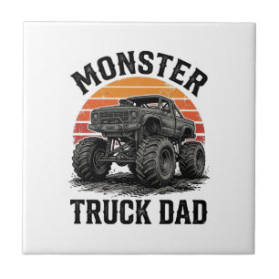 Carreau Papa camion monstre graphique vintage tout terrain