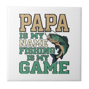 Carreau Papa la pêche est mon jeu conception de chemise vi