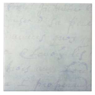 Carreau Papier bleu de 1700s d'antiquité française vinta