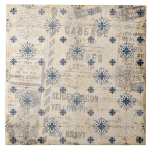 Carreau Papier bleu neutre rustique Imprimer Carrelage cér