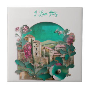 Carreau Papier italien floral Sculpture