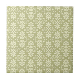 Carreau Papier peint floral de damassé