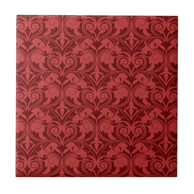 Carreau Papier peint rouge (Devant)