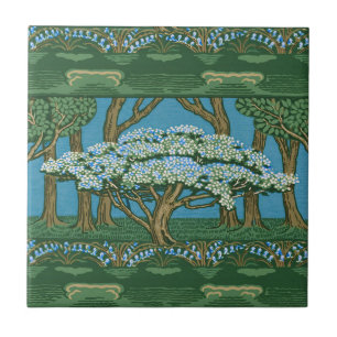 Carreau Papier peint vintage arbre de mai de Walter Crane 