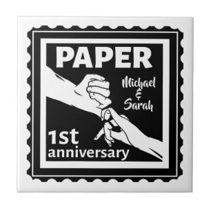 Carreau Papier traditionnel 1er anniversaire mariage