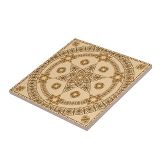 Carreau Papier vintage roi david floral mandala star 