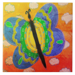 Carreau Papillon Abstrait coloré