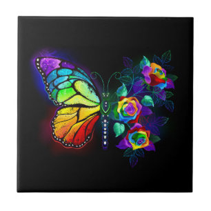 Carreau Papillon arc-en-ciel