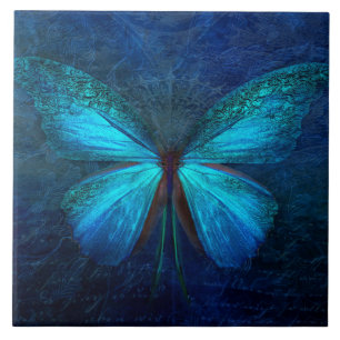 Carreau Papillon bleu mystique