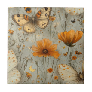 Carreau Papillon de Fleur Sauvage Vintage (1)