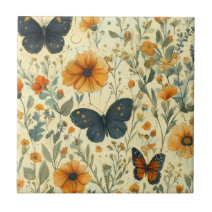 Carreau Papillon de Fleur Sauvage Vintage (5)