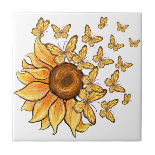 Carreau Papillon de tournesol