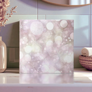 Carreau Papillon Éthéré Lumineux Rose ID1184c