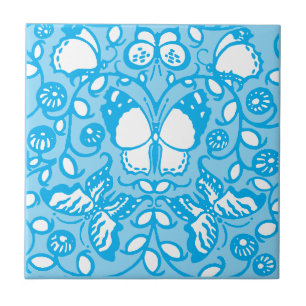 Carreau Papillon Vintage Motif de Couleurs Personnalisable
