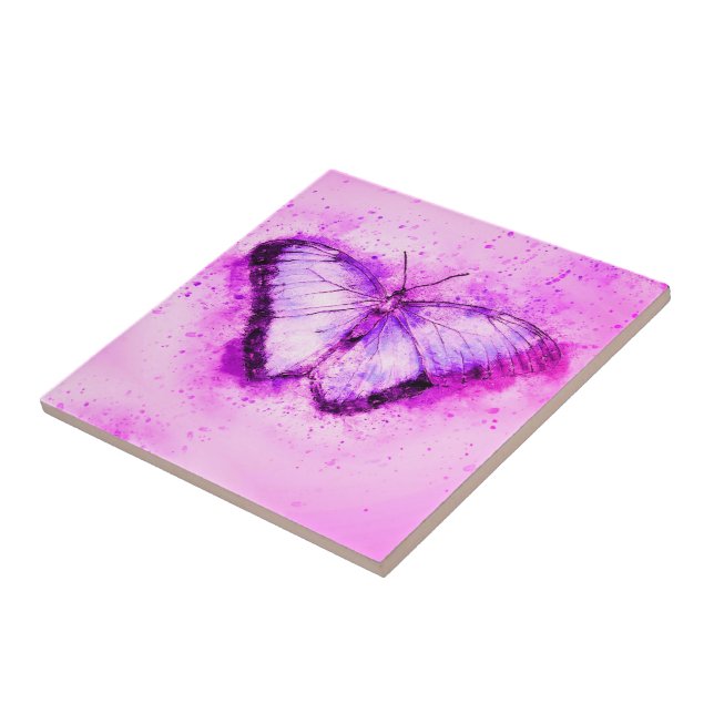 Carreau Papillon Violet (Côté)